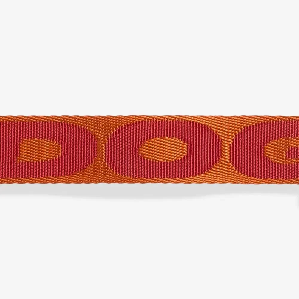 NEW GIBSON Orange Red Blue Large Dog Adjustable $85 Collar Leash 4 Ft Gift Set